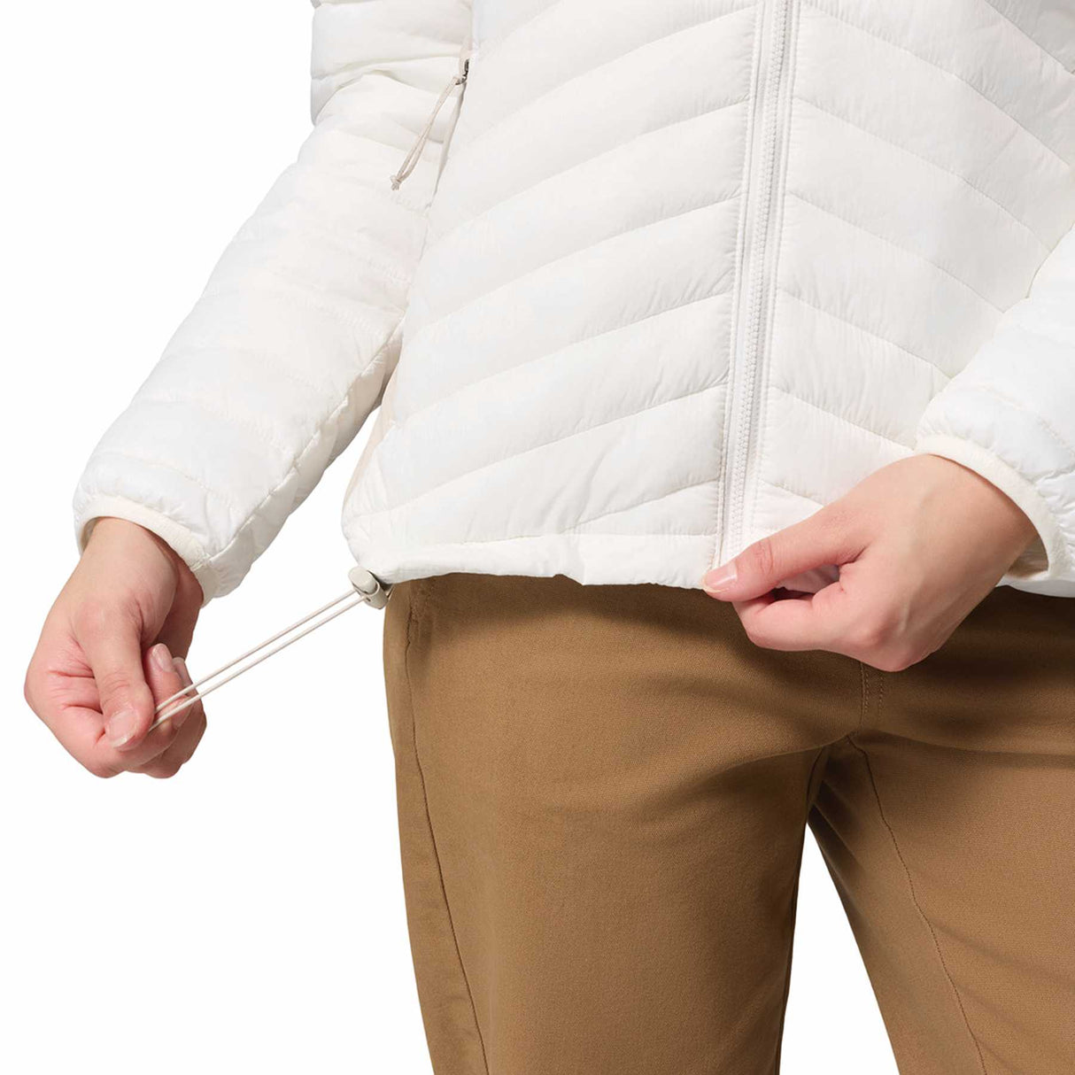 Columbia Women's Powder Pass III Hybrid Hooded Jacket Sea Salt/Dark Stone / X-Small-Sea Salt/Dark Stone / Small-Sea Salt/Dark Stone / Medium-Sea Salt/Dark Stone / Large-Sea Salt/Dark Stone / X-Large - 53 Degrees North 