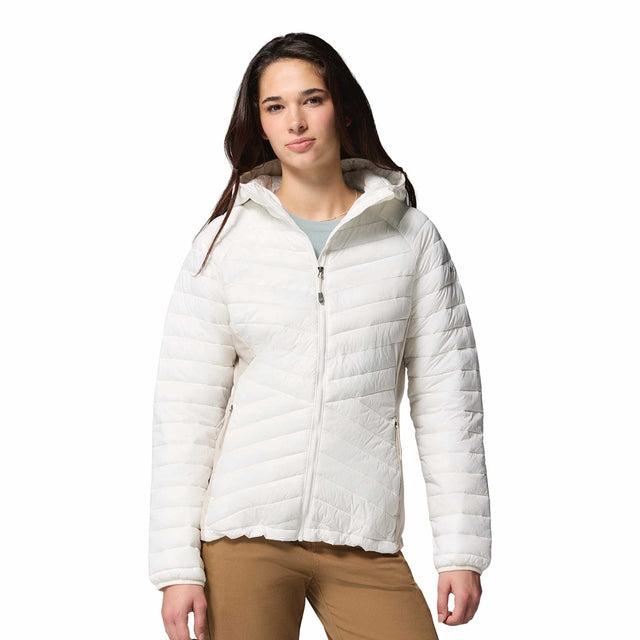 Columbia Women's Powder Pass III Hybrid Hooded Jacket Sea Salt/Dark Stone / X-Small-Sea Salt/Dark Stone / Small-Sea Salt/Dark Stone / Medium-Sea Salt/Dark Stone / Large-Sea Salt/Dark Stone / X-Large - 53 Degrees North 