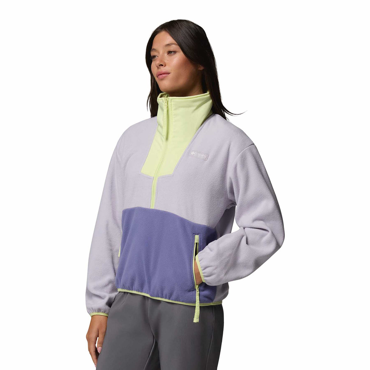 Columbia Women's Sequoia Grove Half Zip Fleece Sea Salt/Dark Stone/Ancient Fossil / X-Small-Sea Salt/Dark Stone/Ancient Fossil / Small-Sea Salt/Dark Stone/Ancient Fossil / Medium-Sea Salt/Dark Stone/Ancient Fossil / Large-Sea Salt/Dark Stone/Ancient Fossil / X-Large - 53 Degrees North 