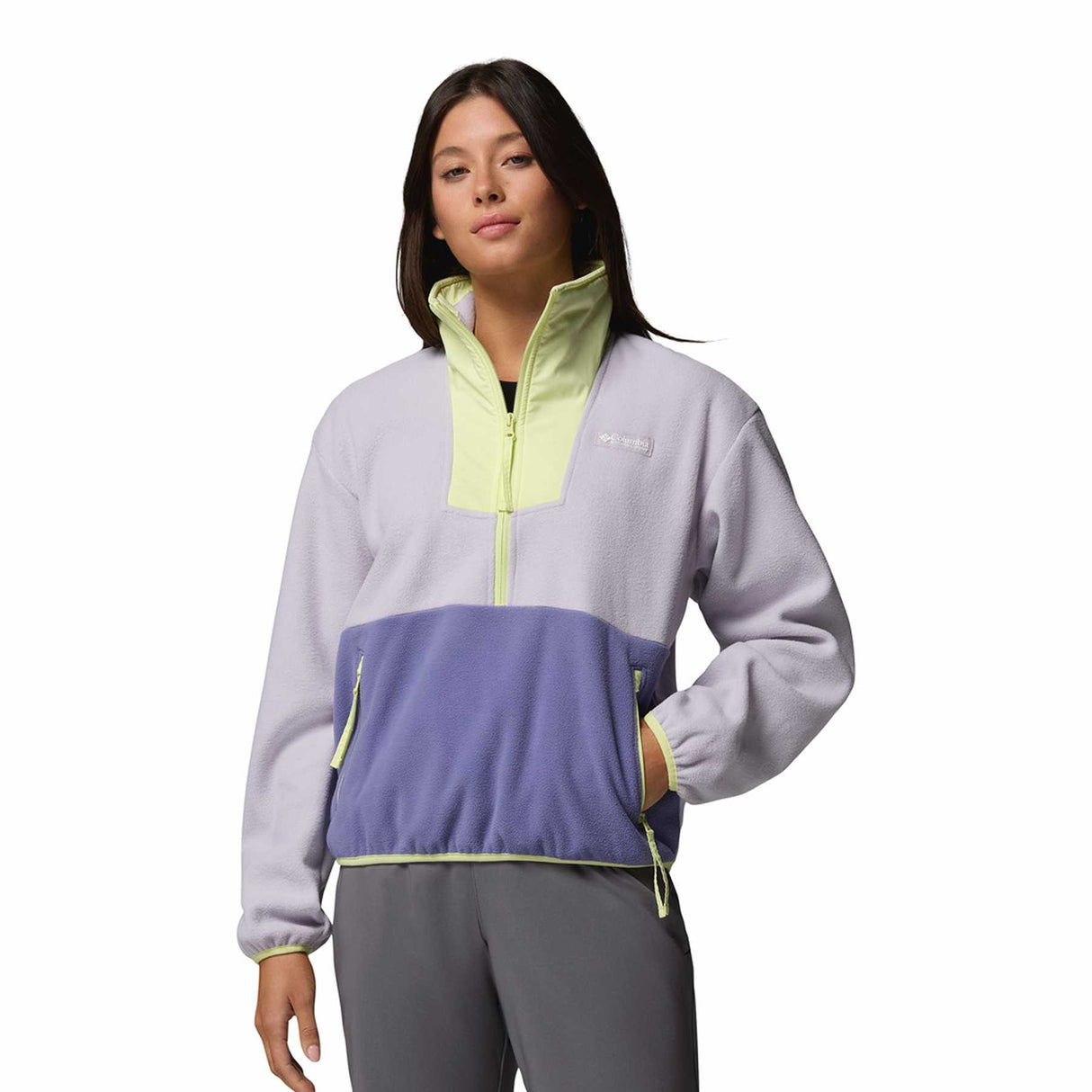 Columbia Women's Sequoia Grove Half Zip Fleece Sea Salt/Dark Stone/Ancient Fossil / X-Small-Sea Salt/Dark Stone/Ancient Fossil / Small-Sea Salt/Dark Stone/Ancient Fossil / Medium-Sea Salt/Dark Stone/Ancient Fossil / Large-Sea Salt/Dark Stone/Ancient Fossil / X-Large - 53 Degrees North 