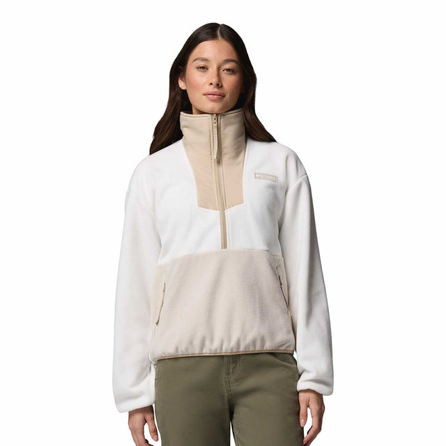 Columbia Women's Sequoia Grove Half Zip Fleece Sea Salt/Dark Stone/Ancient Fossil / X-Small-Sea Salt/Dark Stone/Ancient Fossil / Small-Sea Salt/Dark Stone/Ancient Fossil / Medium-Sea Salt/Dark Stone/Ancient Fossil / Large-Sea Salt/Dark Stone/Ancient Fossil / X-Large - 53 Degrees North 