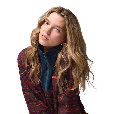 Columbia Women's Sequoia Grove Printed Half Zip Shale Purple Blossoming / X-Small-Shale Purple Blossoming / Small-Shale Purple Blossoming / Medium-Shale Purple Blossoming / Large-Shale Purple Blossoming / X-Large - 53 Degrees North 