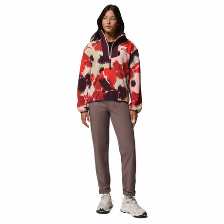 Columbia Women's Sequoia Grove Printed Half Zip Shale Purple Blossoming / X-Small-Shale Purple Blossoming / Small-Shale Purple Blossoming / Medium-Shale Purple Blossoming / Large-Shale Purple Blossoming / X-Large - 53 Degrees North 