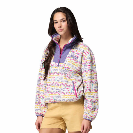 Columbia Women's Sequoia Grove Printed Half Zip Shale Purple Blossoming / X-Small-Shale Purple Blossoming / Small-Shale Purple Blossoming / Medium-Shale Purple Blossoming / Large-Shale Purple Blossoming / X-Large - 53 Degrees North 
