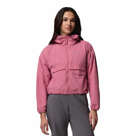 Columbia Women's Spire Valley Cropped Windbreaker Rosette / X-Small-Rosette / Small-Rosette / Medium-Rosette / Large-Rosette / X-Large - 53 Degrees North 