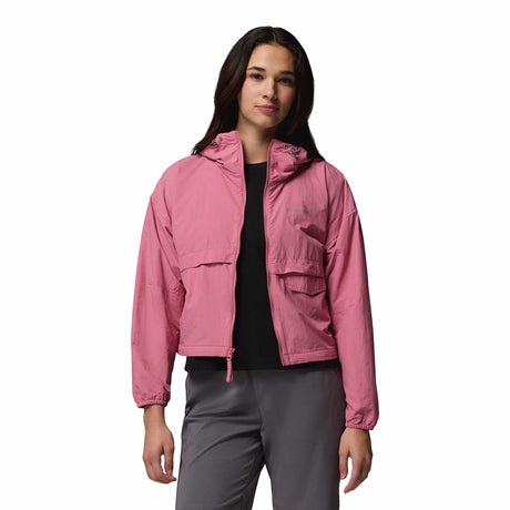 Columbia Women's Spire Valley Cropped Windbreaker Rosette / X-Small-Rosette / Small-Rosette / Medium-Rosette / Large-Rosette / X-Large - 53 Degrees North 