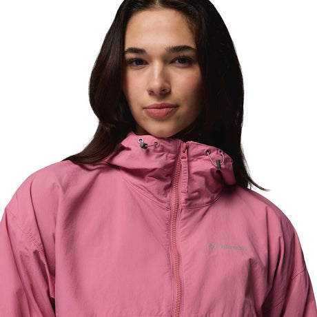 Columbia Women's Spire Valley Cropped Windbreaker Rosette / X-Small-Rosette / Small-Rosette / Medium-Rosette / Large-Rosette / X-Large - 53 Degrees North 