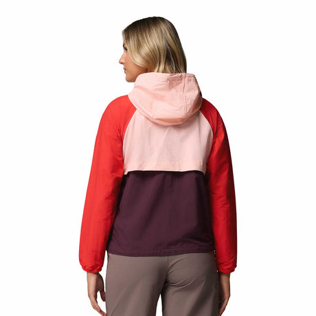 Columbia Women's Spire Valley Windbreaker Moonvista/Pink Sand/Poppy Red / X-Small-Moonvista/Pink Sand/Poppy Red / Small-Moonvista/Pink Sand/Poppy Red / Medium-Moonvista/Pink Sand/Poppy Red / Large-Moonvista/Pink Sand/Poppy Red / X-Large - 53 Degrees North 