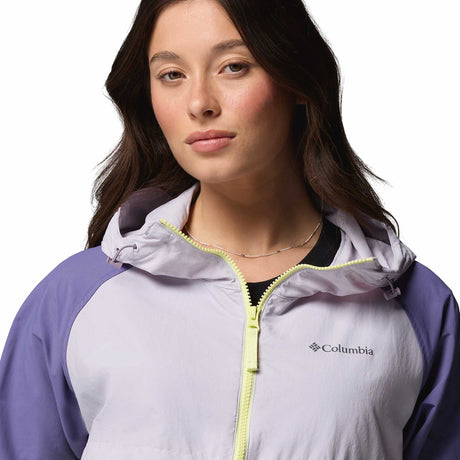 Columbia Women's Spire Valley Windbreaker Moonvista/Pink Sand/Poppy Red / X-Small-Moonvista/Pink Sand/Poppy Red / Small-Moonvista/Pink Sand/Poppy Red / Medium-Moonvista/Pink Sand/Poppy Red / Large-Moonvista/Pink Sand/Poppy Red / X-Large - 53 Degrees North 