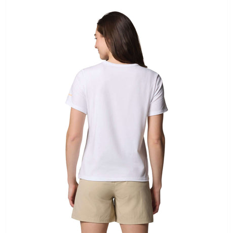 Columbia Women's Sun Trek Graphic T-Shirt Alpenglow/Wavy Rays / X-Small-Alpenglow/Wavy Rays / Small-Alpenglow/Wavy Rays / Medium-Alpenglow/Wavy Rays / Large-Alpenglow/Wavy Rays / X-Large - 53 Degrees North 