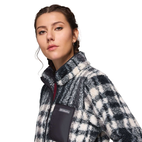 Columbia Women's West Bend Print Fleece Jacket Black Herringplaid / X-Small-Black Herringplaid / Small-Black Herringplaid / Medium-Black Herringplaid / Large-Black Herringplaid / X-Large - 53 Degrees North 