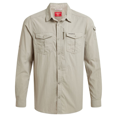 Craghoppers Men's NosiLife Adventure III Long-Sleeve Shirt Parchment / Small - 53 Degrees North