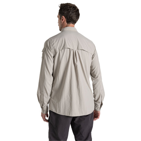 Craghoppers Men's NosiLife Adventure III Long-Sleeve Shirt Parchment / Small - 53 Degrees North
