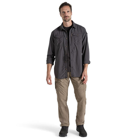 Craghoppers Men's NosiLife Adventure III Long-Sleeve Shirt Parchment / Small - 53 Degrees North
