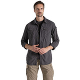 Craghoppers Men's NosiLife Adventure III Long-Sleeve Shirt Black Pepper / Small - 53 Degrees North