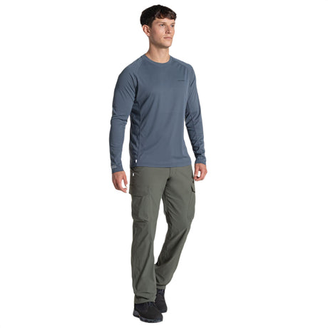 Craghoppers Men's NosiLife Solarshield+ Long-Sleeve T-Shirt Dark Sahara / Small - 53 Degrees North