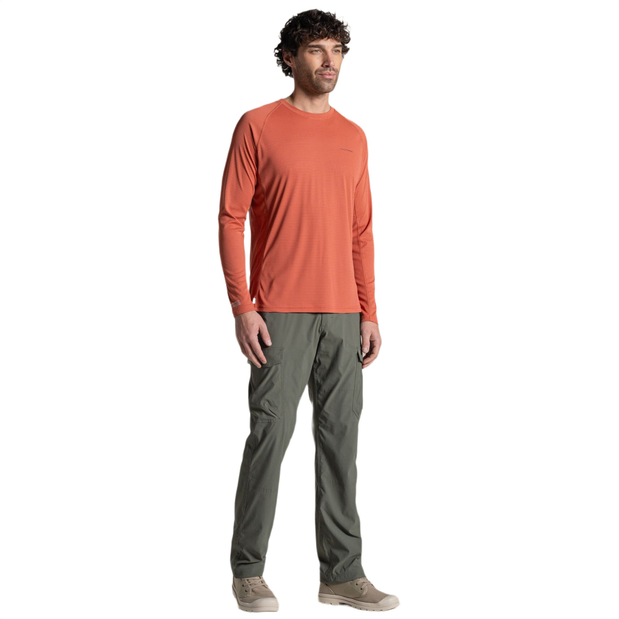 Craghoppers Men's NosiLife Solarshield+ Long-Sleeve T-Shirt Dark Sahara / Small - 53 Degrees North