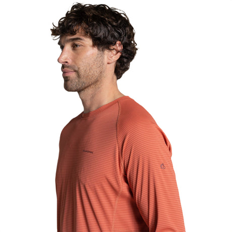 Craghoppers Men's NosiLife Solarshield+ Long-Sleeve T-Shirt Dark Sahara / Small - 53 Degrees North