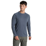 Craghoppers Men's NosiLife Solarshield+ Long-Sleeve T-Shirt Dark Pewter / Small - 53 Degrees North