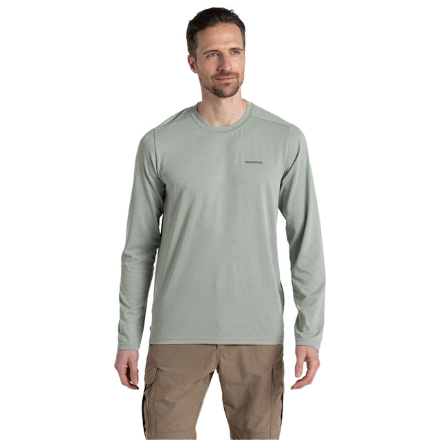 Craghoppers Men's Nosilife Abel Long Sleeve T-Shirt Lichen Green / Small-Lichen Green / Medium-Lichen Green / Large-Lichen Green / X-Large-Lichen Green / XX-Large - 53 Degrees North 