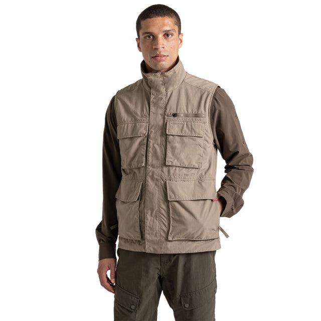 Craghoppers Men's Nosilife Adventure III Vest Pebble / Small-Pebble / Medium-Pebble / Large-Pebble / X-Large-Pebble / XX-Large - 53 Degrees North 