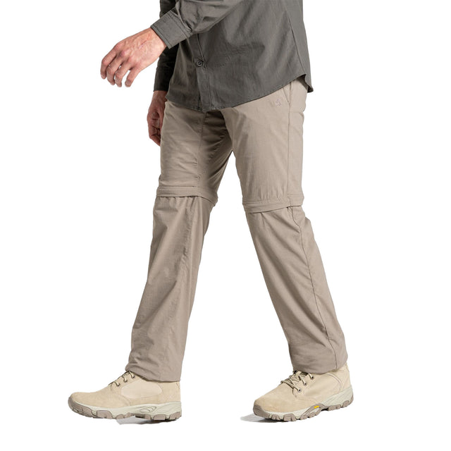 Craghoppers Men's Nosilife Pro Convertible II Trousers Pebble / Small-Pebble / Medium-Pebble / Large-Pebble / X-Large-Pebble / XX-Large - 53 Degrees North 