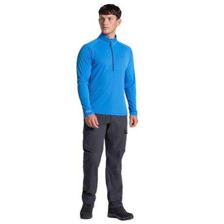 Craghoppers Men's Nosilife Solarshield+ Half Zip Top Cardamon / Small-Cardamon / Medium-Cardamon / Large-Cardamon / X-Large-Azure Sky / Small - 53 Degrees North 