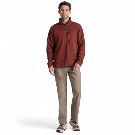 Craghoppers Men's Torney Half Zip Fleece Red Jasper / Small-Red Jasper / Medium-Red Jasper / Large-Red Jasper / X-Large-Red Jasper / XX-Large - 53 Degrees North 
