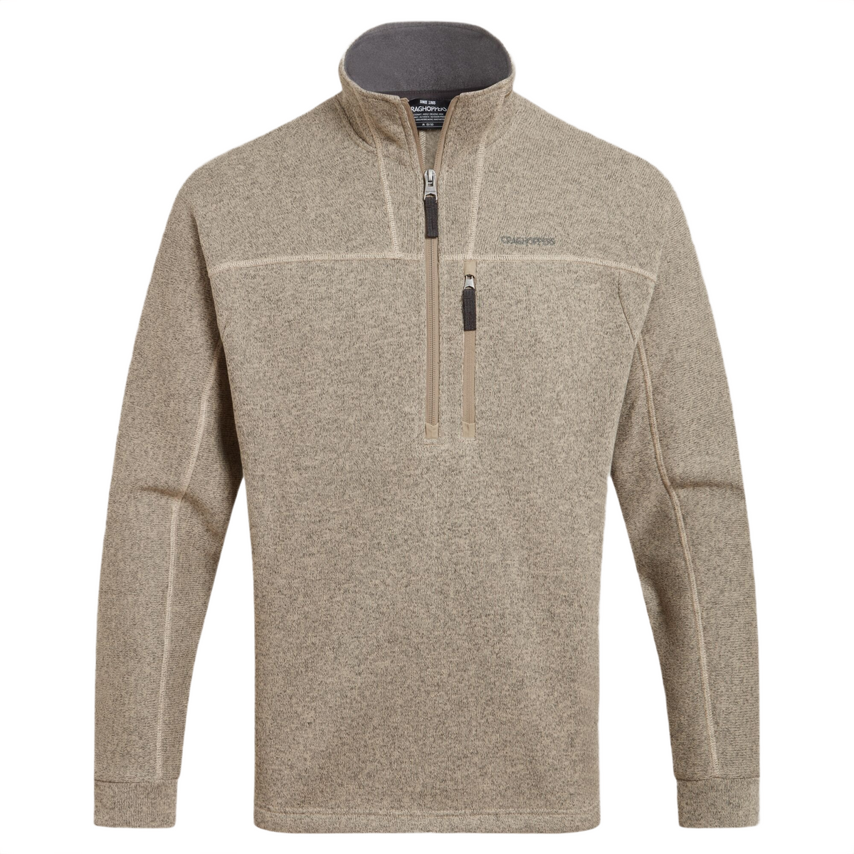 Craghoppers Men's Torney III Half Zip Fleece Khaki Oak / Small - 53 Degrees North