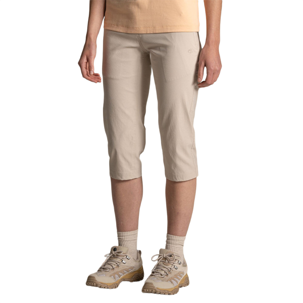 Craghoppers Women's Kiwi Pro II Crop Trousers Oyster / X-Small-Oyster / Small-Oyster / Medium-Oyster / Large-Oyster / X-Large - 53 Degrees North 