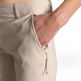 Craghoppers Women's Kiwi Pro II Crop Trousers Oyster / X-Small-Oyster / Small-Oyster / Medium-Oyster / Large-Oyster / X-Large - 53 Degrees North 