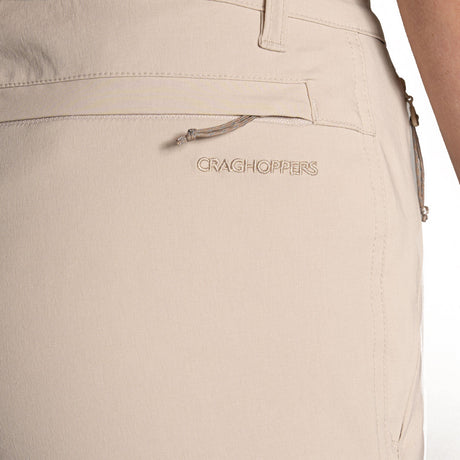 Craghoppers Women's Kiwi Pro II Crop Trousers Oyster / X-Small-Oyster / Small-Oyster / Medium-Oyster / Large-Oyster / X-Large - 53 Degrees North 