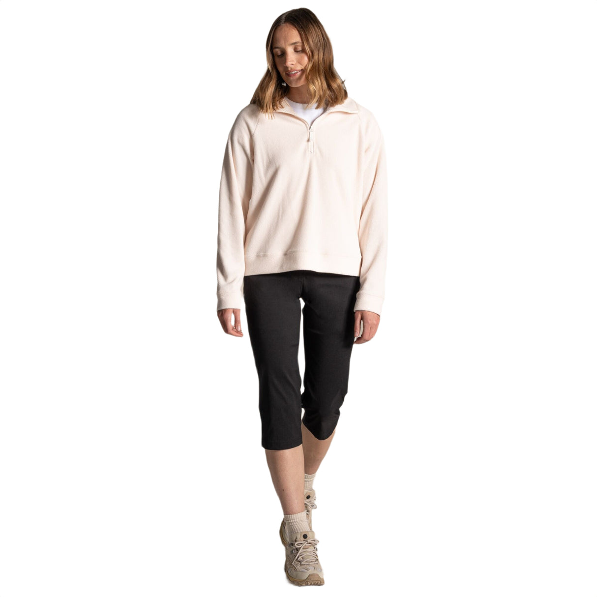 Craghoppers Women's Kiwi Pro II Crop Trousers Oyster / X-Small-Oyster / Small-Oyster / Medium-Oyster / Large-Oyster / X-Large - 53 Degrees North 