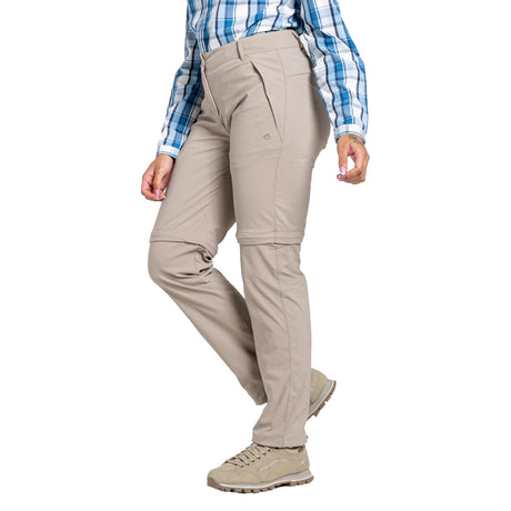 Craghoppers Women's NosiLife Pro II Convertible Trousers X-Small / Mushroom - 53 Degrees North