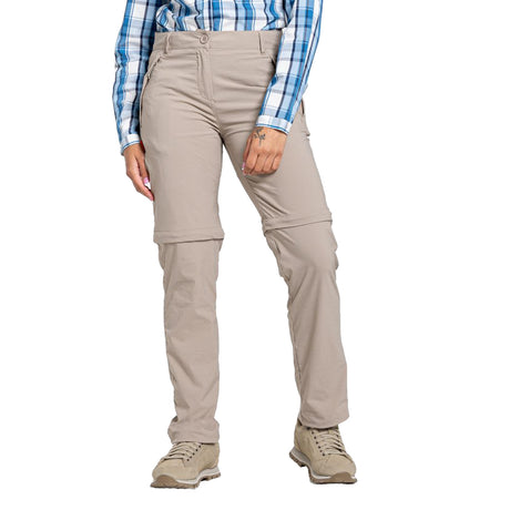 Craghoppers Women's NosiLife Pro II Convertible Trousers X-Small / Mushroom - 53 Degrees North