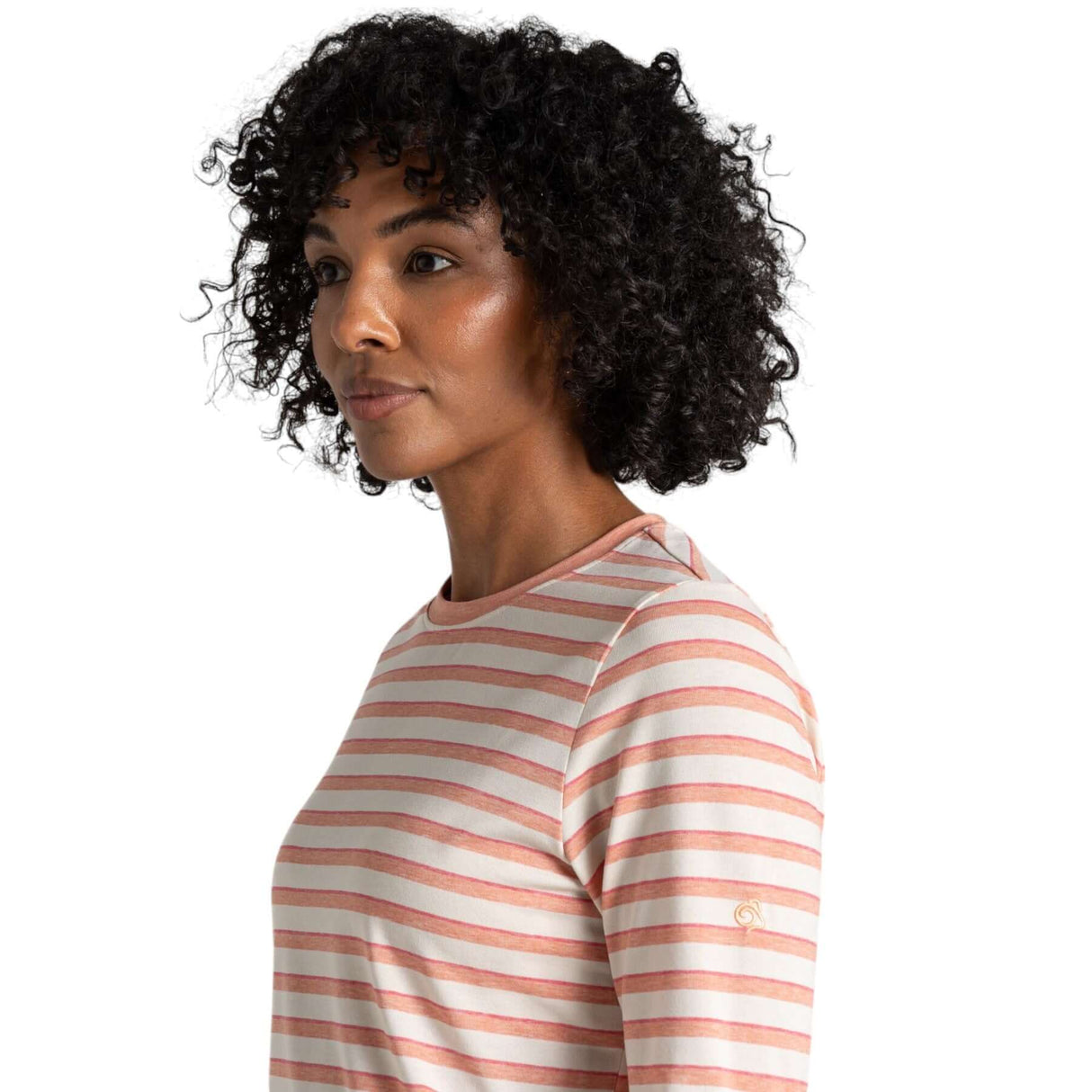 Craghoppers Women's Nosilife Akona Long Sleeve Top Clay Stripe / X-Small-Clay Stripe / Small-Clay Stripe / Medium-Clay Stripe / Large-Clay Stripe / X-Large - 53 Degrees North 