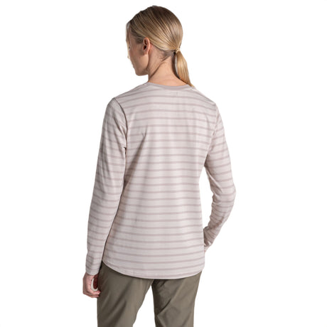 Craghoppers Women's Nosilife Akona Long Sleeve Top Clay Stripe / X-Small-Clay Stripe / Small-Clay Stripe / Medium-Clay Stripe / Large-Clay Stripe / X-Large - 53 Degrees North 