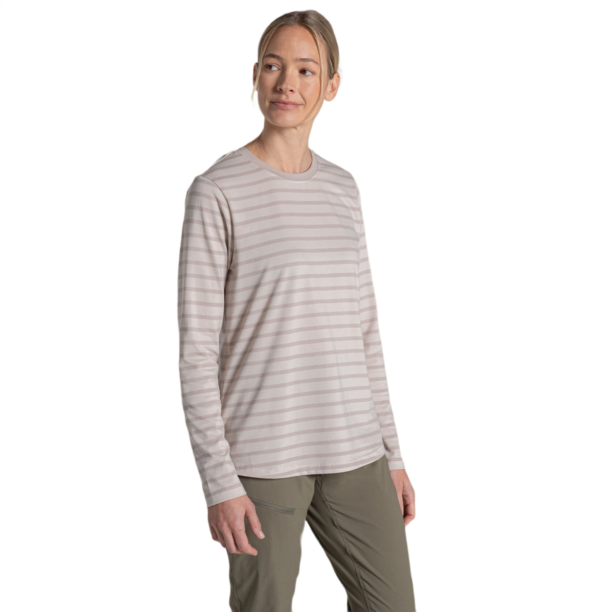 Craghoppers Women's Nosilife Akona Long Sleeve Top Clay Stripe / X-Small-Clay Stripe / Small-Clay Stripe / Medium-Clay Stripe / Large-Clay Stripe / X-Large - 53 Degrees North 