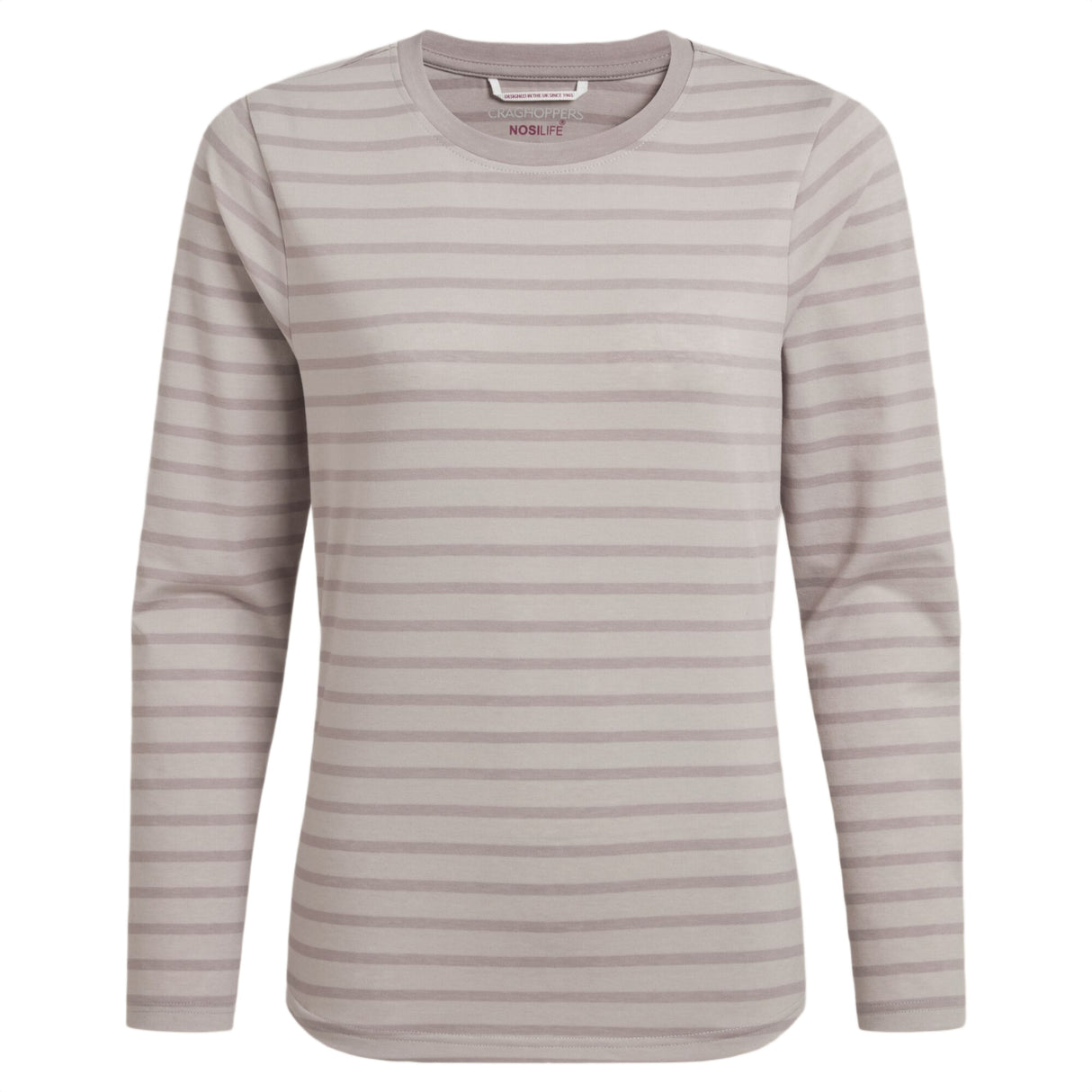 Craghoppers Women's Nosilife Akona Long Sleeve Top Clay Stripe / X-Small-Clay Stripe / Small-Clay Stripe / Medium-Clay Stripe / Large-Clay Stripe / X-Large - 53 Degrees North 