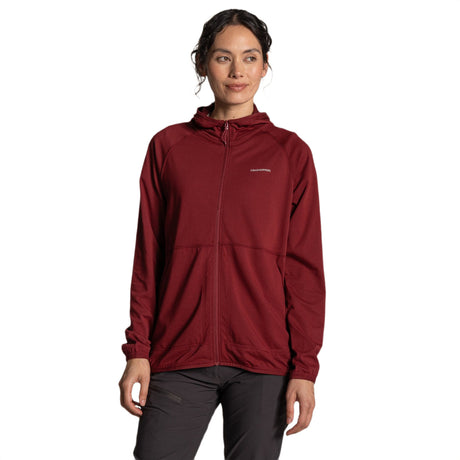 Craghoppers Women's Nosilife Aya Hooded Jacket Riad Red / X-Small-Riad Red / Small-Riad Red / Medium-Riad Red / Large-Riad Red / X-Large - 53 Degrees North 