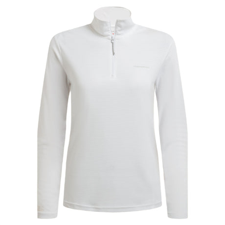 Craghoppers Women's Nosilife Solarshield+ Half Zip Technical Top White / X-Small-White / Small-White / Medium-White / Large-White / X-Large - 53 Degrees North 