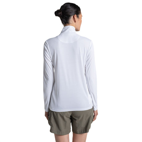 Craghoppers Women's Nosilife Solarshield+ Half Zip Technical Top White / X-Small-White / Small-White / Medium-White / Large-White / X-Large - 53 Degrees North 