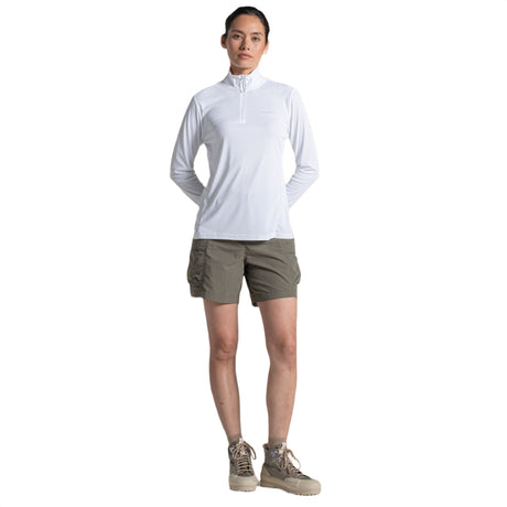 Craghoppers Women's Nosilife Solarshield+ Half Zip Technical Top White / X-Small-White / Small-White / Medium-White / Large-White / X-Large - 53 Degrees North 