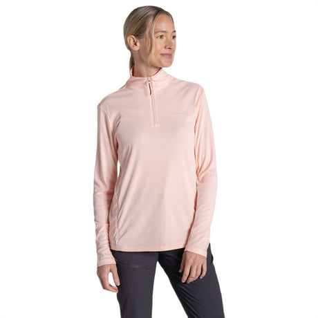 Craghoppers Women's Nosilife Solarshield+ Half Zip Technical Top White / X-Small-White / Small-White / Medium-White / Large-White / X-Large - 53 Degrees North 