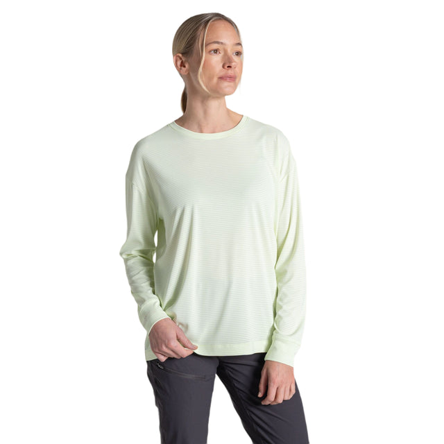 Craghoppers Women's Nosilife Solarshield+ Long Sleeve T-Shirt Pear Drop / X-Small-Pear Drop / Small-Pear Drop / Medium-Pear Drop / Large-Pear Drop / X-Large - 53 Degrees North 