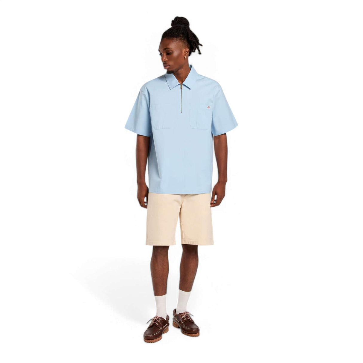 Dickies Men's Ranch 1/4 Zip Shirt Skyway / Small-Skyway / Medium-Skyway / Large-Skyway / X-Large #- 53 Degrees North 