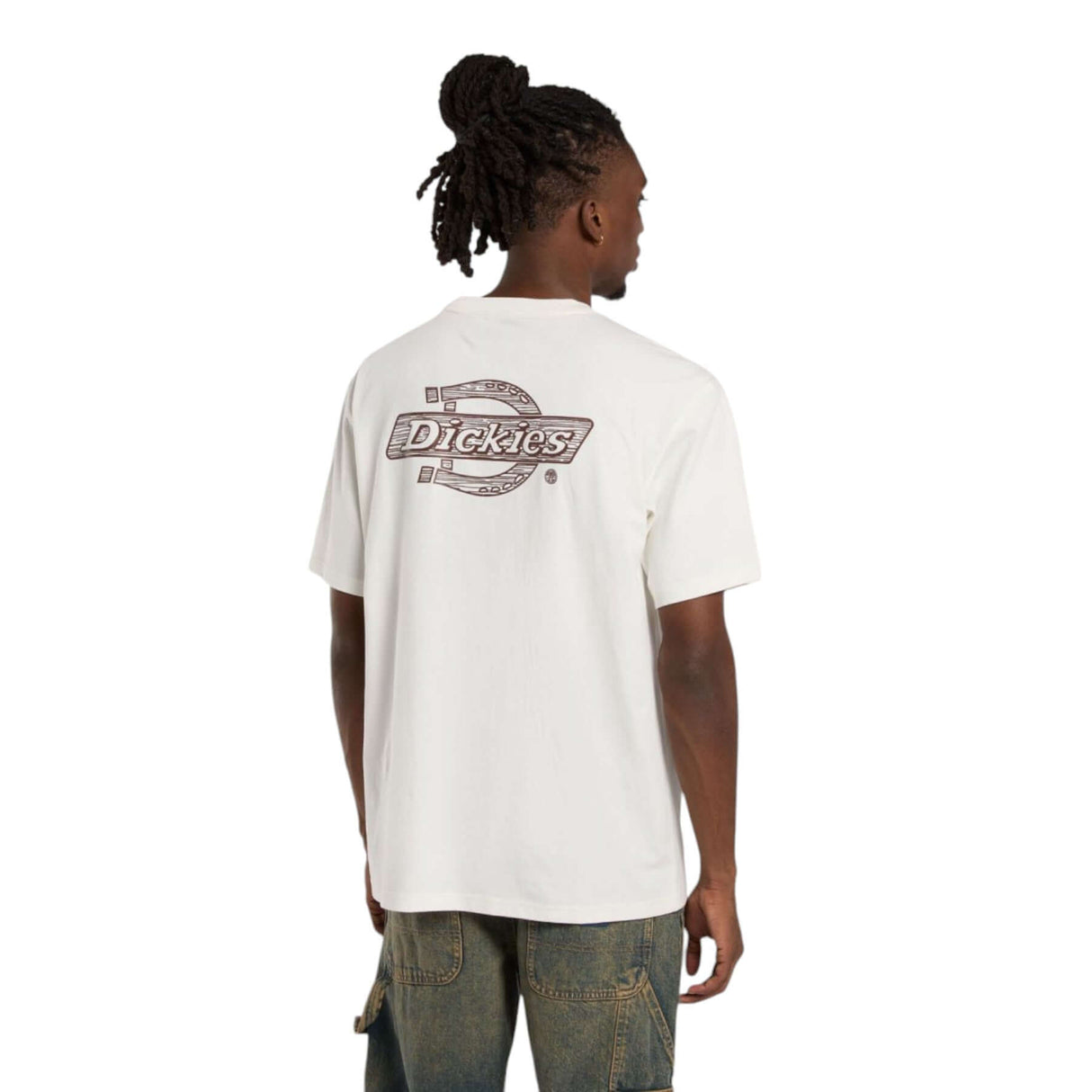 Dickies Men's Wood Logo T-Shirt Egret / Small-Egret / Medium-Egret / Large-Egret / X-Large #- 53 Degrees North 