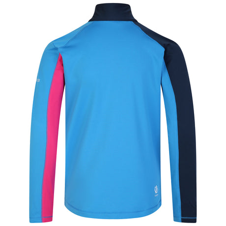 Dare 2b Kids' Formate II Core Stretch Long Sleeve Midlayer Top Gulfstream/Fjord Blue/Rusty Orange / Age 3-4-Gulfstream/Fjord Blue/Rusty Orange / Age 5-6-Gulfstream/Fjord Blue/Rusty Orange / Age 7-8-Gulfstream/Fjord Blue/Rusty Orange / Age 9-10-Gulfstream/Fjord Blue/Rusty Orange / Age 11-12 - 53 Degrees North 