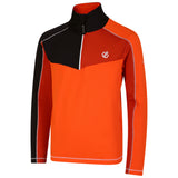 Dare 2b Kids' Formate II Core Stretch Long Sleeve Midlayer Top Gulfstream/Fjord Blue/Rusty Orange / Age 3-4-Gulfstream/Fjord Blue/Rusty Orange / Age 5-6-Gulfstream/Fjord Blue/Rusty Orange / Age 7-8-Gulfstream/Fjord Blue/Rusty Orange / Age 9-10-Gulfstream/Fjord Blue/Rusty Orange / Age 11-12 - 53 Degrees North 