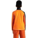 Dare 2b Kids' Formate II Core Stretch Long Sleeve Midlayer Top Gulfstream/Fjord Blue/Rusty Orange / Age 3-4-Gulfstream/Fjord Blue/Rusty Orange / Age 5-6-Gulfstream/Fjord Blue/Rusty Orange / Age 7-8-Gulfstream/Fjord Blue/Rusty Orange / Age 9-10-Gulfstream/Fjord Blue/Rusty Orange / Age 11-12 - 53 Degrees North 